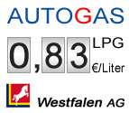 aktueller Gaspreis: 0,83 Euro