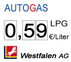 aktueller Gaspreis: 0,59 Euro