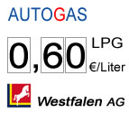 aktueller Gaspreis: 0,60 Euro