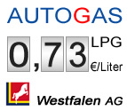 aktueller Gaspreis: 0,73 Euro