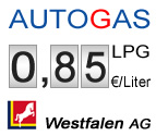 aktueller Gaspreis: 0,85 Euro