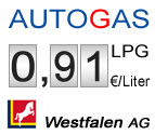aktueller Gaspreis: 0,91 Euro